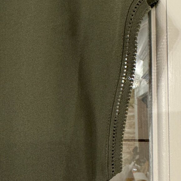 Banana Republic Short Sleeve Crewneck‎ Sheer Olive Green top - Picture 2 of 5